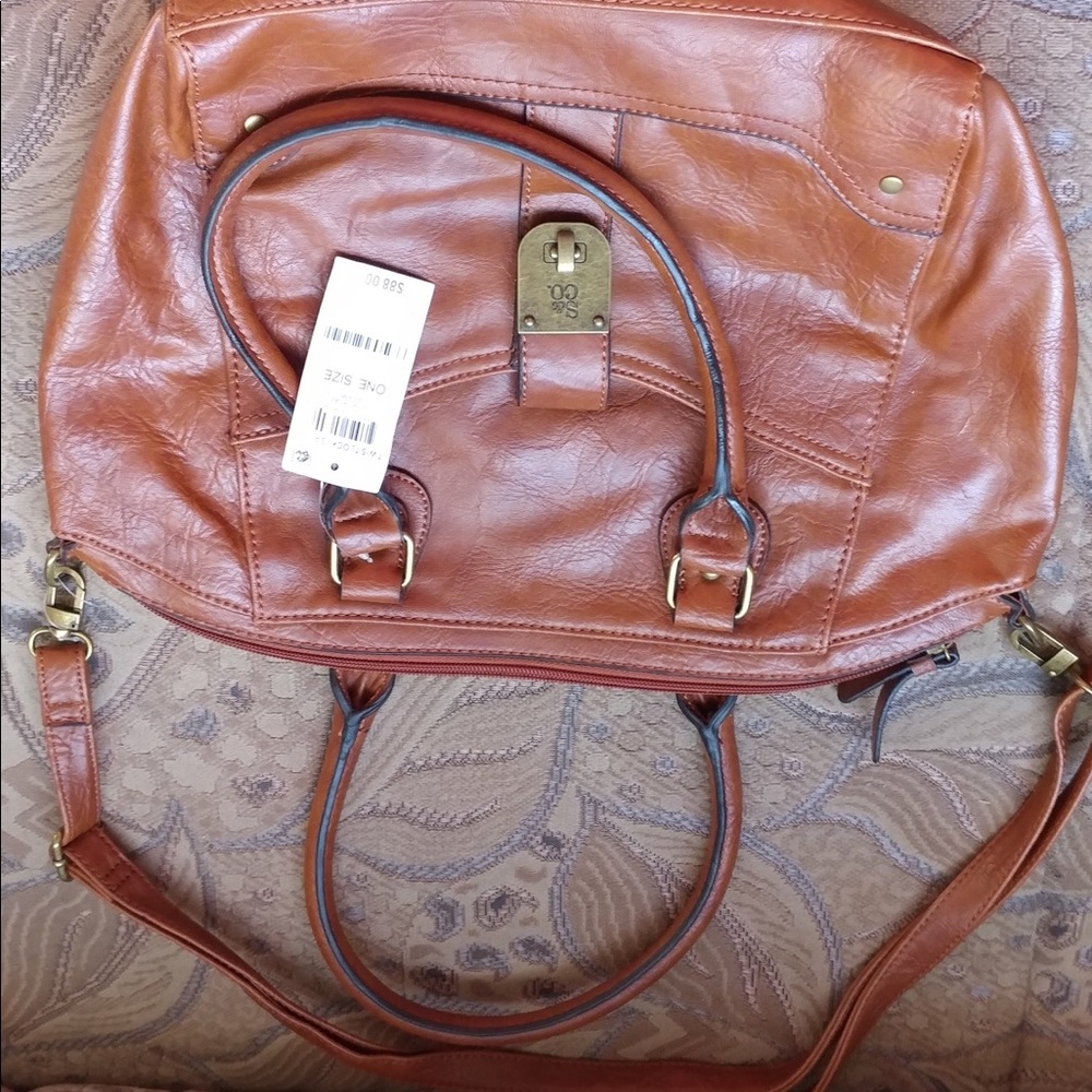 LEATHER BROWN SHOULDER BAG PURSE